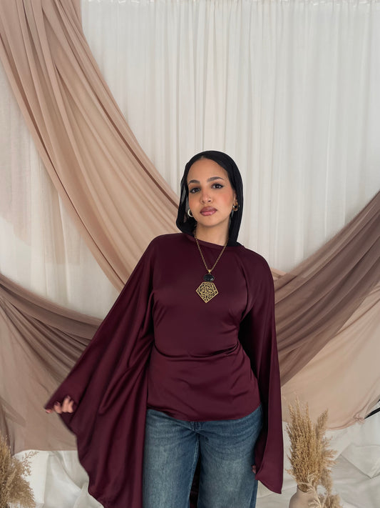 Butterfly top burgundy