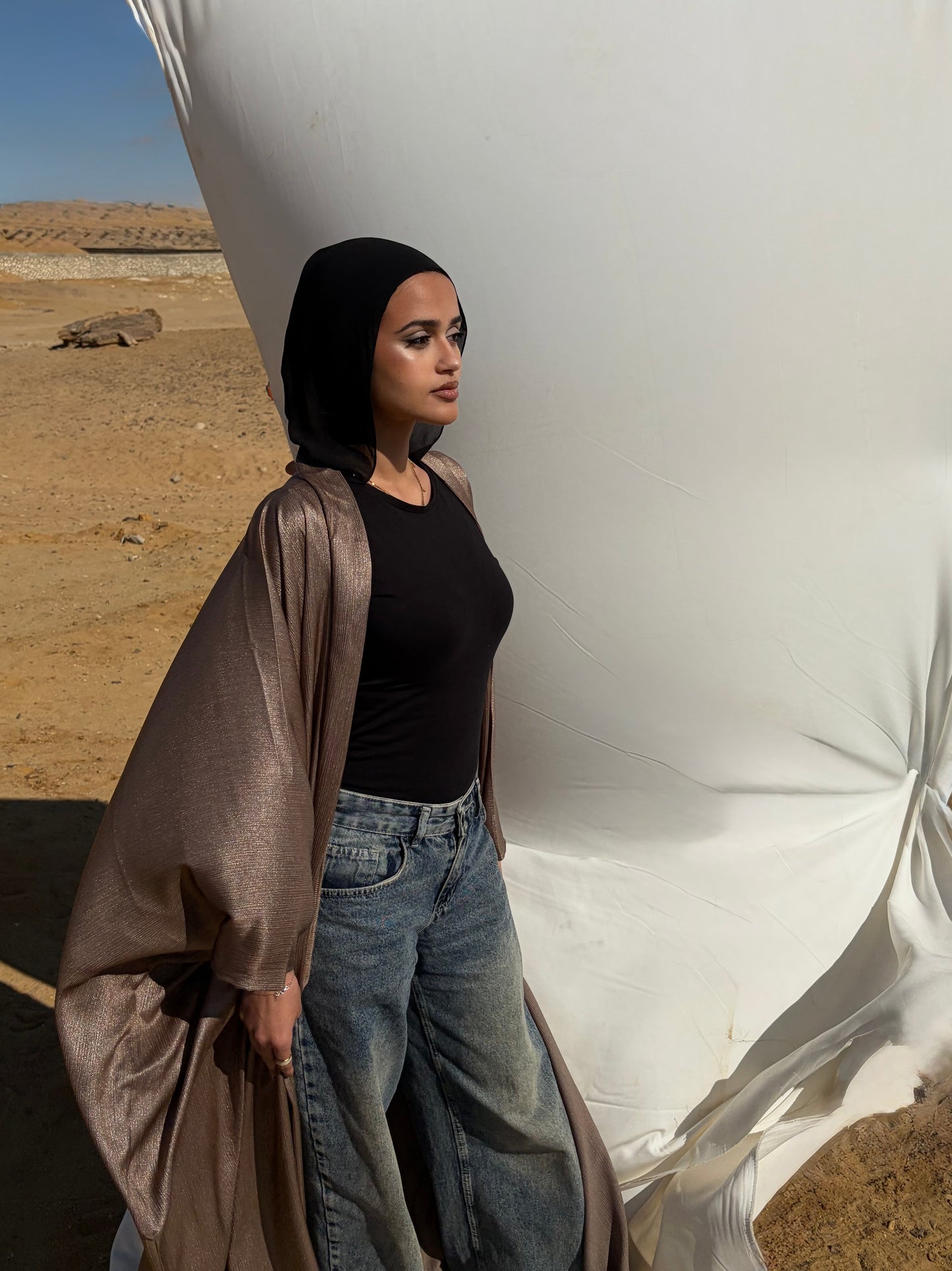 Layali kaftan in Honey bronze