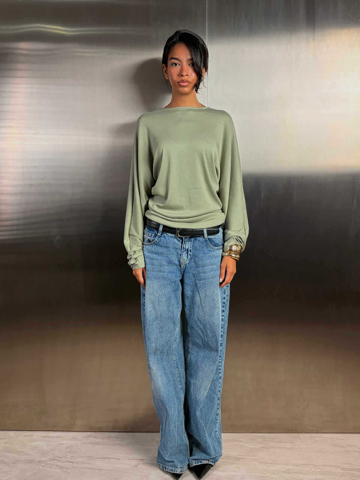 Sleek top in mint green