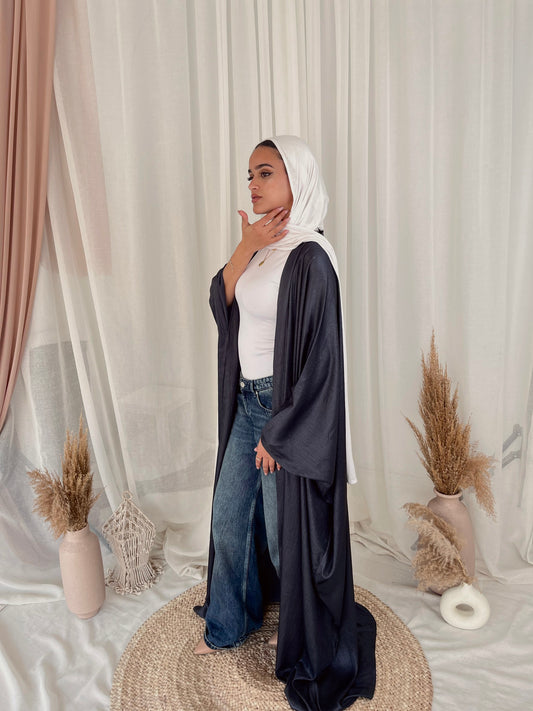 Layali kaftan in midnight grey
