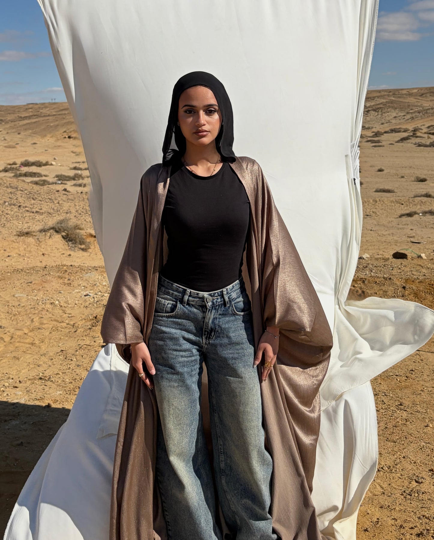 Layali kaftan in Honey bronze